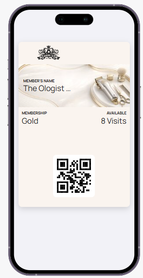 Membership wallet card preview